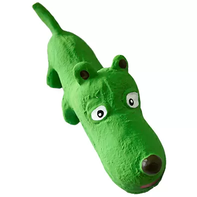 мягкая игрушка собака зеленая