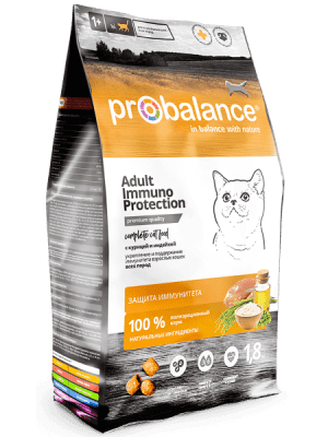 Probalance д/кошек 400г Защита иммунитета Кура/Индейка