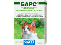 Капли Барс Классик от блох, клещей д/кошек 3-8кг 1шт