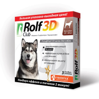 Капли Rolf Club 3D от клещей и блох д/собак 20-40кг 1шт