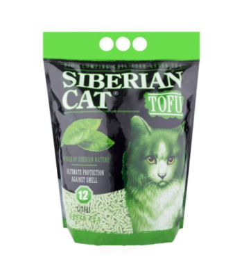 Сибирская кошка Тофу 12л Зелёный чай, комкующийся