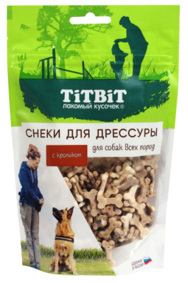 TiTBiT Снеки д/дрессуры с кроликом д/собак 100г