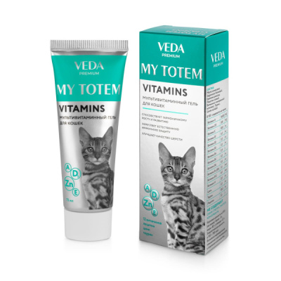 Веда MY TOTEM Vitamins гель д/кошек75мл