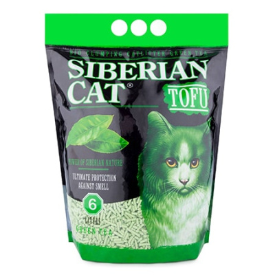 Сибирская кошка Тофу Зелёный чай. 6л, комкующийся