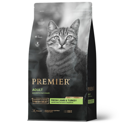 Premier Cat Adult Ягненок с индейкой д/кошек 400г