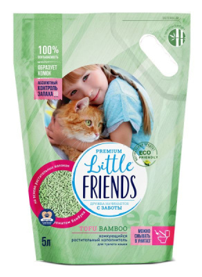 Little Friends 5л Тофу Bamboo комкующийся, с ароматом бамбука