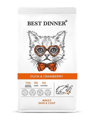 Best Dinner Cat Утка/клюква д/кошек 400г