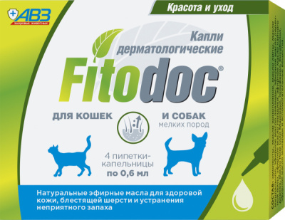 Fitodoc капли дерматологические д/кошек и собак мелких пород 1шт