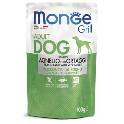 MONGE Dog 100г пауч Ягненок с овощами