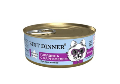 Best Dinner Urinary д/собак конс. Говядина/картофель 100г