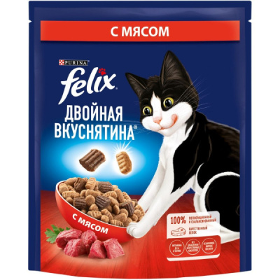 Felix Двойная вкуснятина д/кошек с мясом 200г