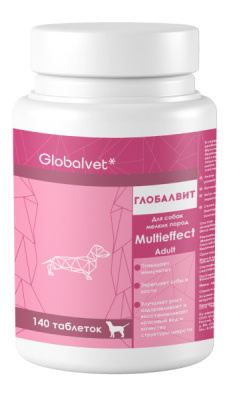 GlobalVet Multieffect витамины д/собак мелких пород 140т