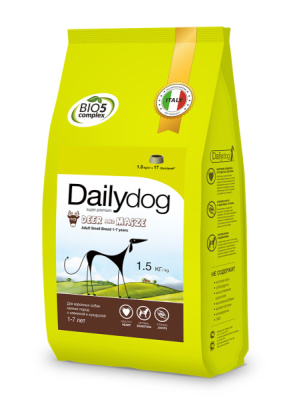 Dailydog Adult Small Оленина/кукуруза д/собак мелких пород 1,5кг