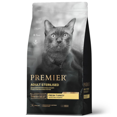 Premier Cat Sterilized Индейка д/стерил. кошек 400г